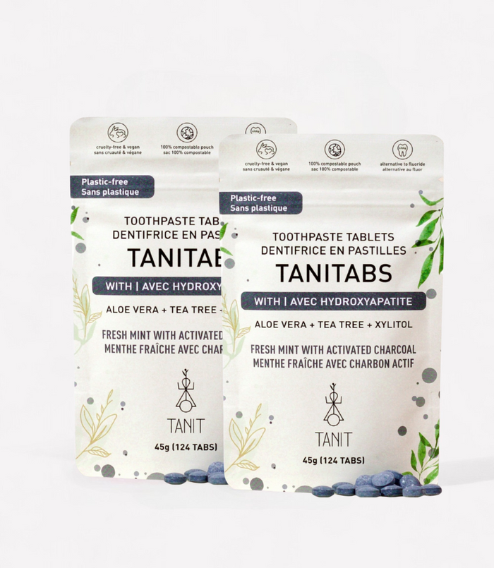 Dentifrice en pastilles Menthe Fraîche + Charbon Actif - 4 mois