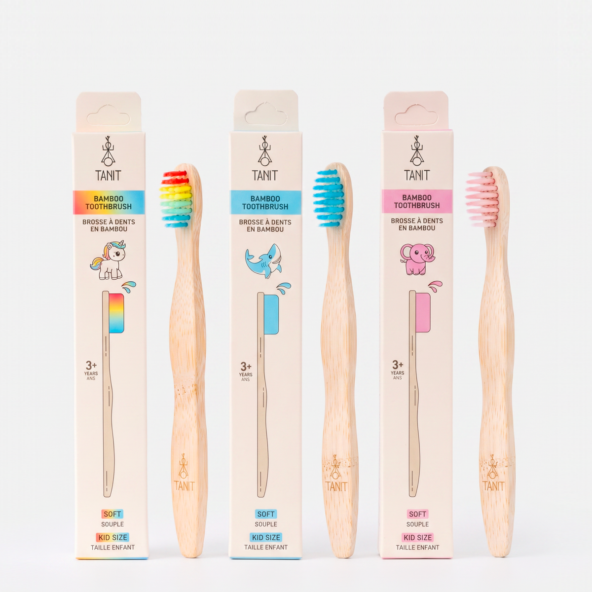 Kids Soft Bamboo Toothbrushes 2-Pack
