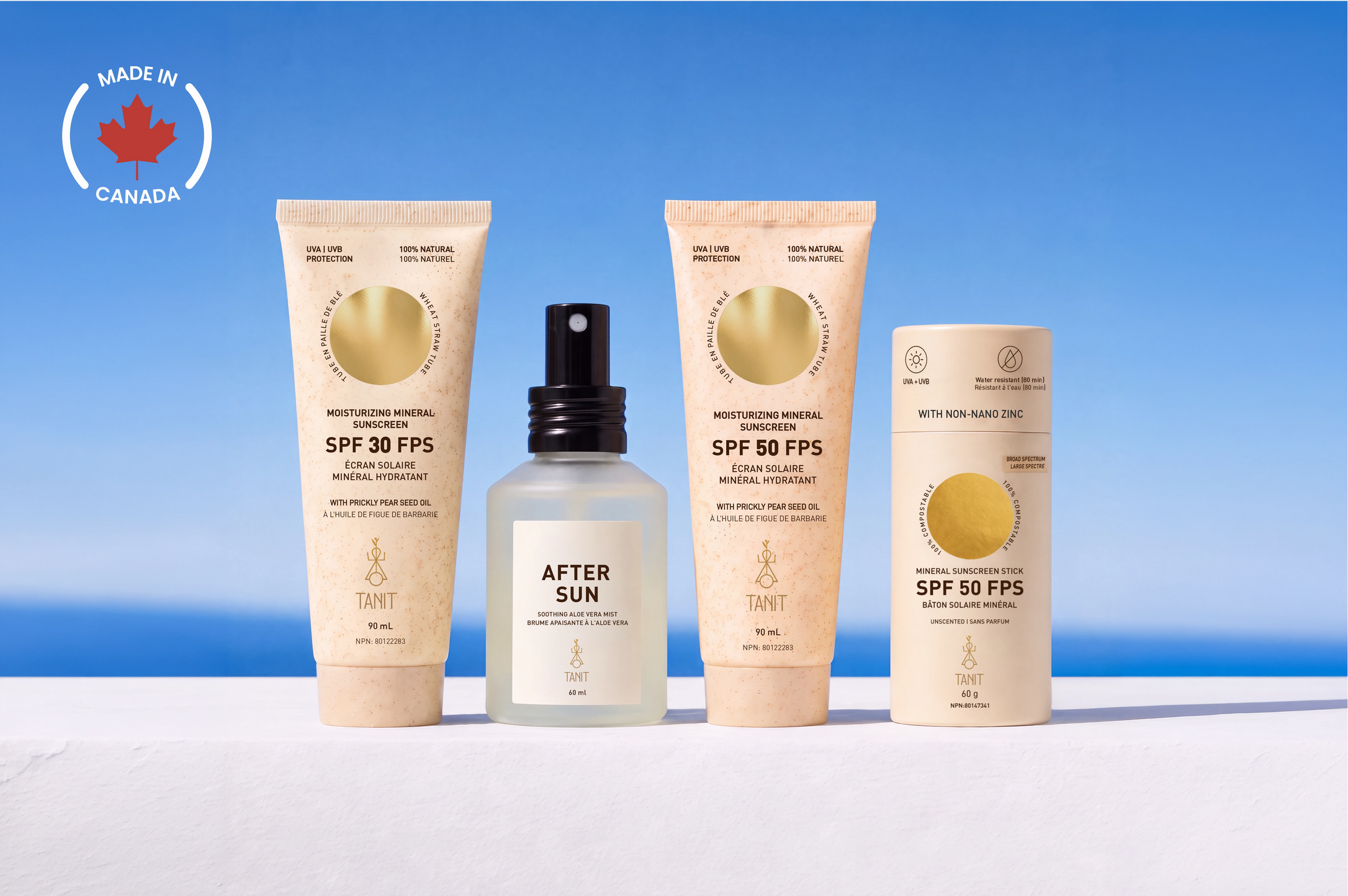 TANIT mineral sunscreen and after sun collection