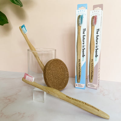 Adult Soft Bamboo Toothbrushes - Natural