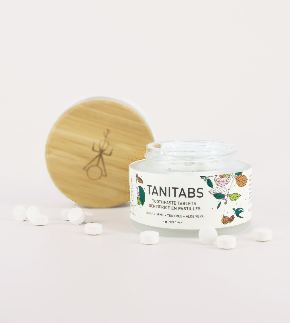 Toothpaste Tablets Fresh Mint - Refillable Glass Jar - 124 Tabs